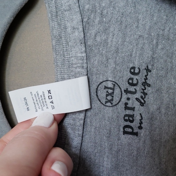 Unisex Top Gun "Inverted" V-Neck Short Sleeved Tee Gray - Size XXL - Picture 5 of 5